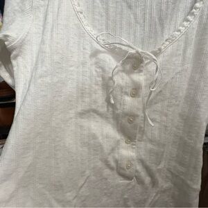 Doen Bea Top in Salt Pointelle size L